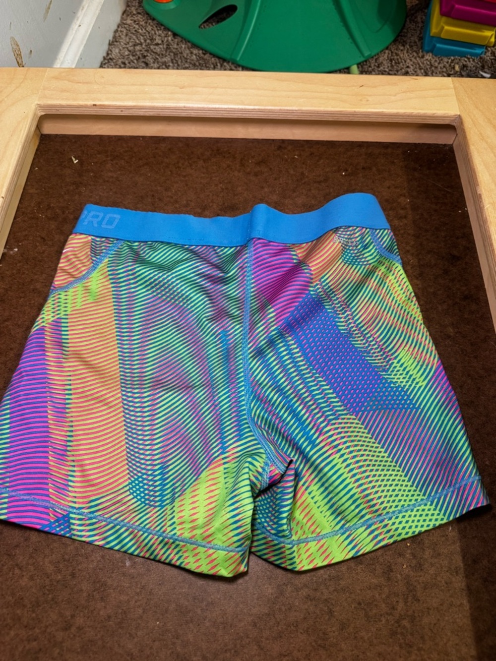 Nike Pro Light Blue Performance Shorts - Picture 5 of 5